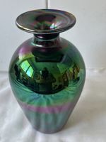 Wunderschöne schillernde Vase Deko Glasvase bunt 19cm