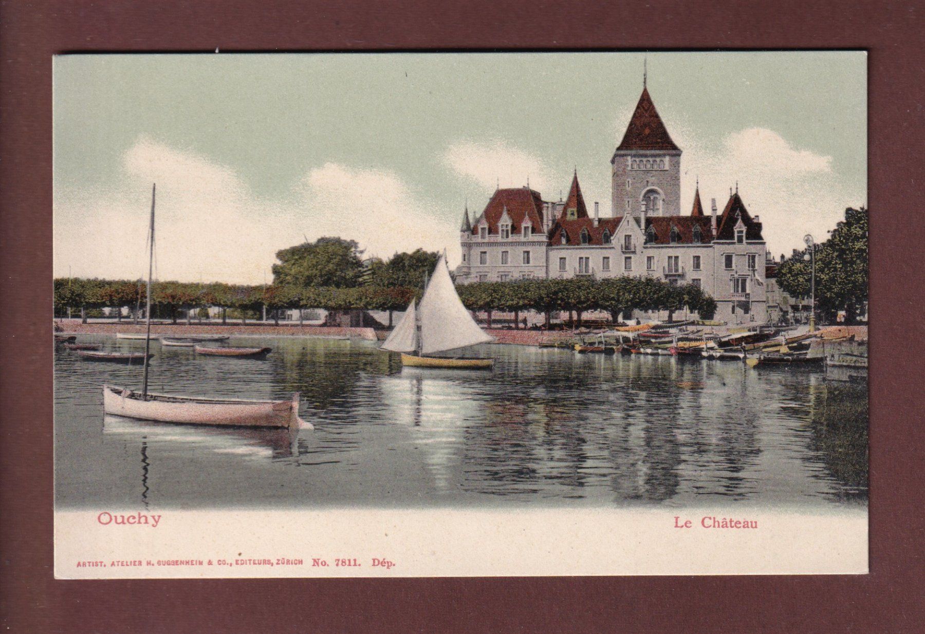 Cartoline postali: LAUSANNE - Ouchy - Château – Usato da Pully venduto da nicecards