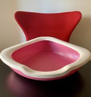 Eck-Katzen-WC Toilette in rosa weiss, neuwertig