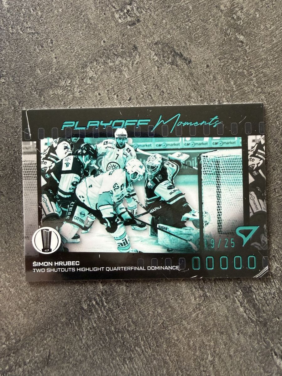 Sportzoo Cartes à collectionner: 19/25 - Simon Hrubec - Playoff Moments – Neuf avec emballage d'origine à Réchy par Leeroy1998