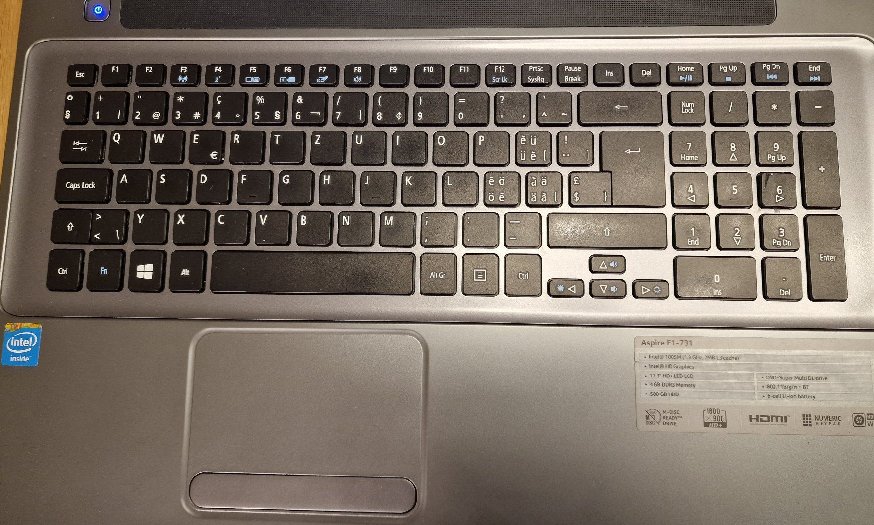 Acer Notebook: ACER ASPIRE E1-731 – Usato da wängi venduto da occasi 1