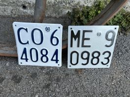 Nummernschilder Italien alt Piaggo Ape Fiat Vespa