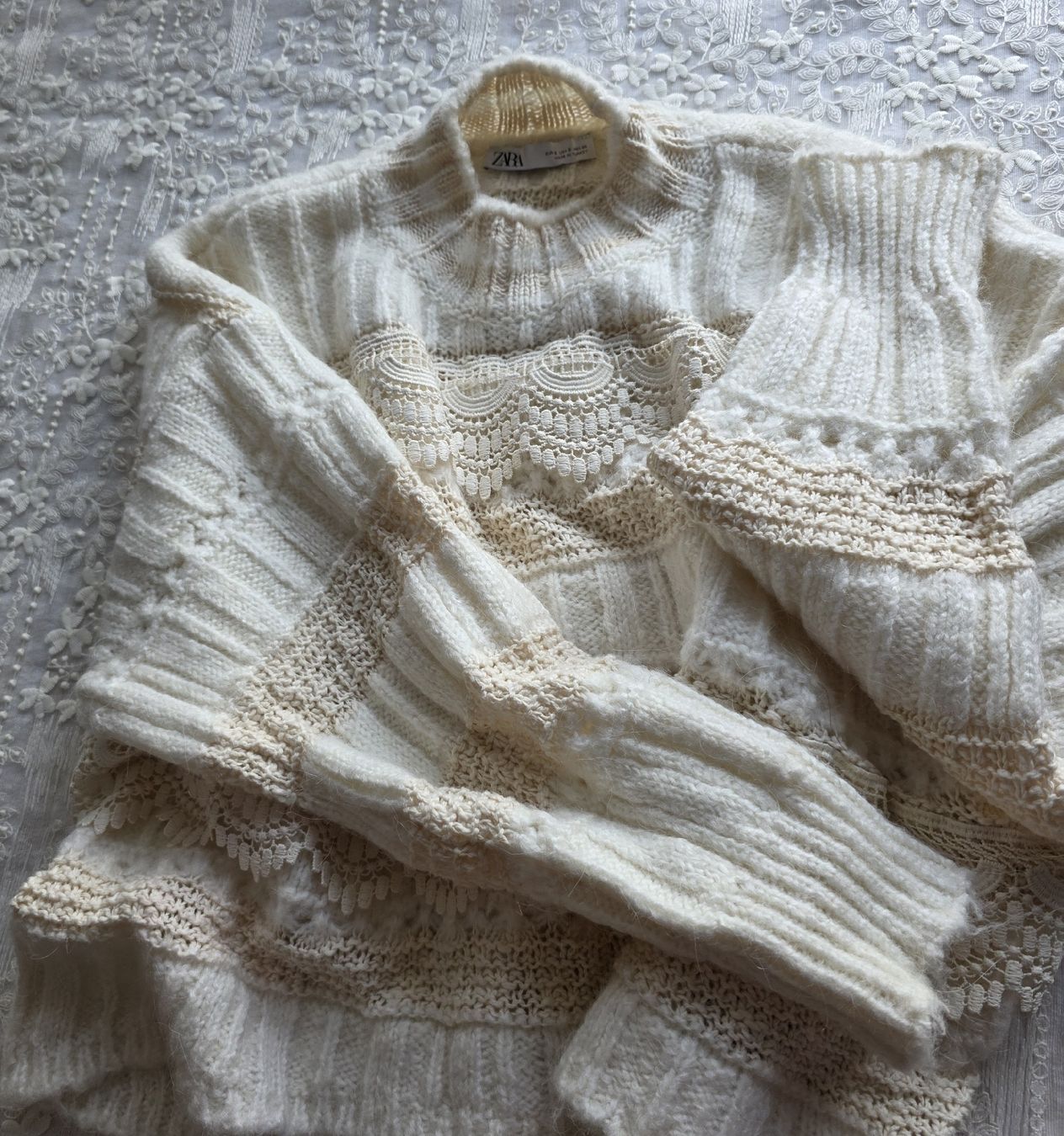 Zara Maglioni & Felpe: Wunderschöne Zara Strickpullover,  mit Spitze, Grösse S\M – Usato da Rheinsulz venduto da Gilea 8