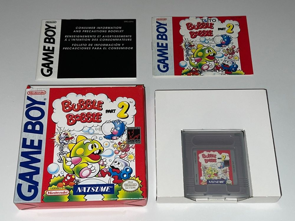 Jeu Bubble Bobble Pour Game Boy - FAH, En Bon état Avec Notice, Jeu Rétro Et Fun