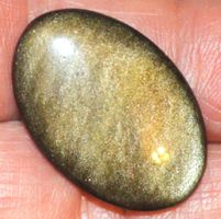 Cabochon L-7820 – Goldener Obsidian 29x20mm