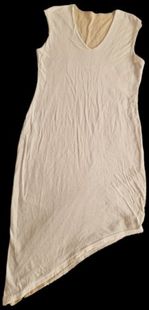 Damen Kleid, Wendekleide beige/weiss, S, bio baumwolle