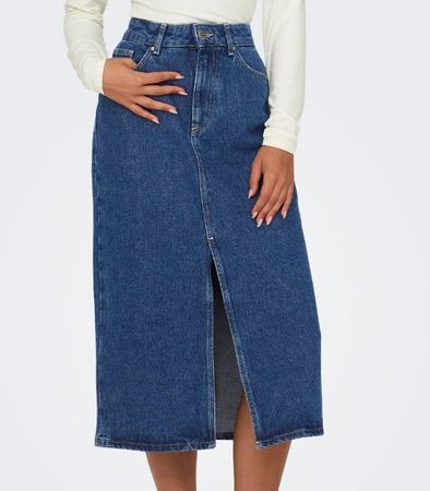 Trendy Midi-Jeansrock mit Originaletikette (ungetragen)