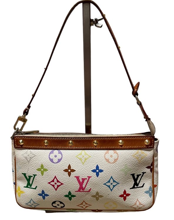 LOUIS VUITTON POCHETTE TASCHE MULTICOLOR WEISS BUNT MEGA | Kaufen auf ...