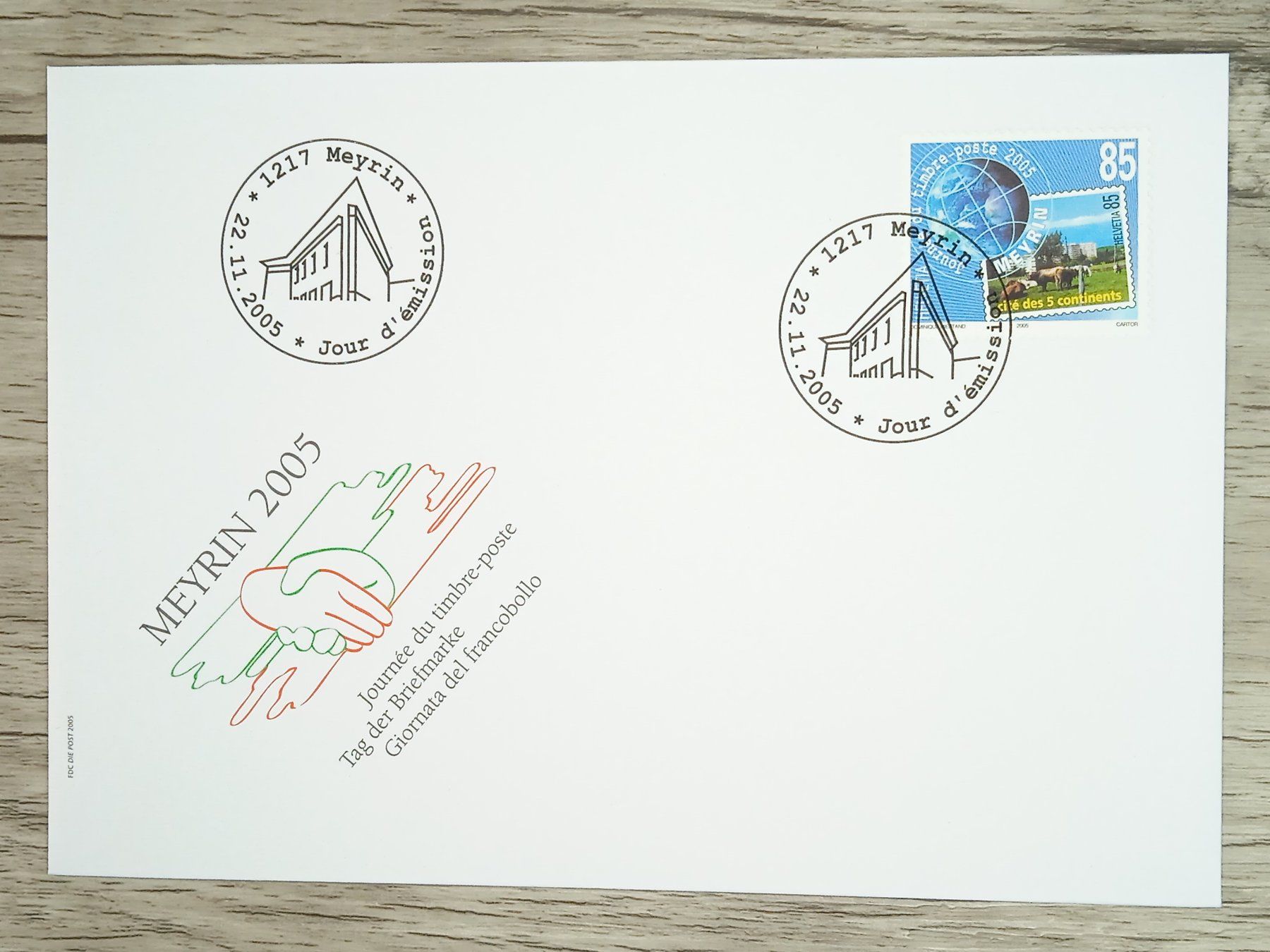 Tutti i francobolli: TR17 Enveloppe + Timbre Suisse 2005 – Usato da Cousset venduto da Patrick_Collections
