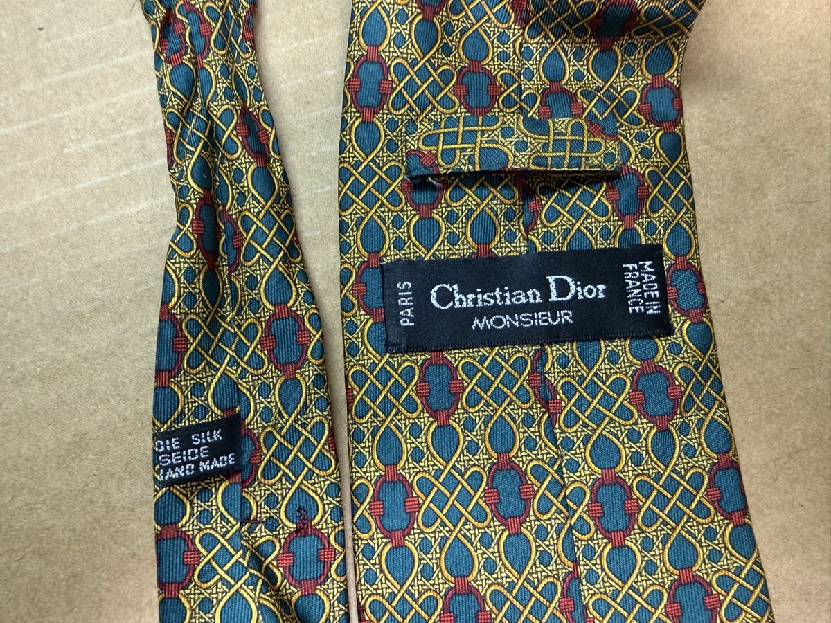 Dior Cravatte: Christian Dior Krawatte Seide Muster  – Usato da Zürich venduto da daki81 1