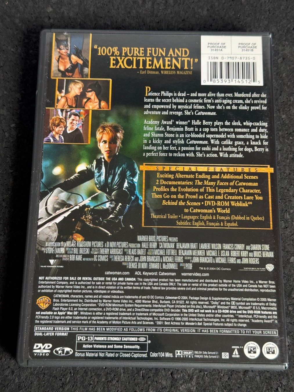 Tutti i DVDs: CATWOMAN Full-Screen Edition DVD EN/FR Ländercode 1! – Usato da Fribourg venduto da tschjoly 1