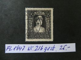 FL 1947 Nr. 216 gestempelt