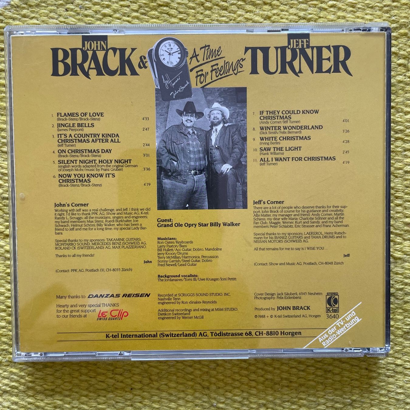 CD: JOHN BRACK&JEFF TURNER-A TIME FOR FEELINGS88 – Usato da Rorschacherberg venduto da CD-Roli 1