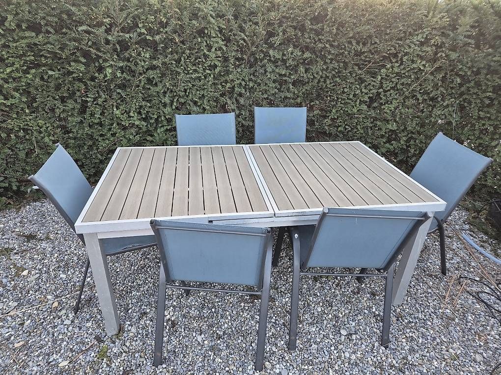 Set di tavolo e panche: Gartentisch mit 6 stühlen – Usato da Gunzgen venduto da Andreaspeter1981