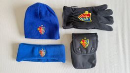Set FCB FC Basel Mütze / Stirnband / Handschuhe / Gurttasche