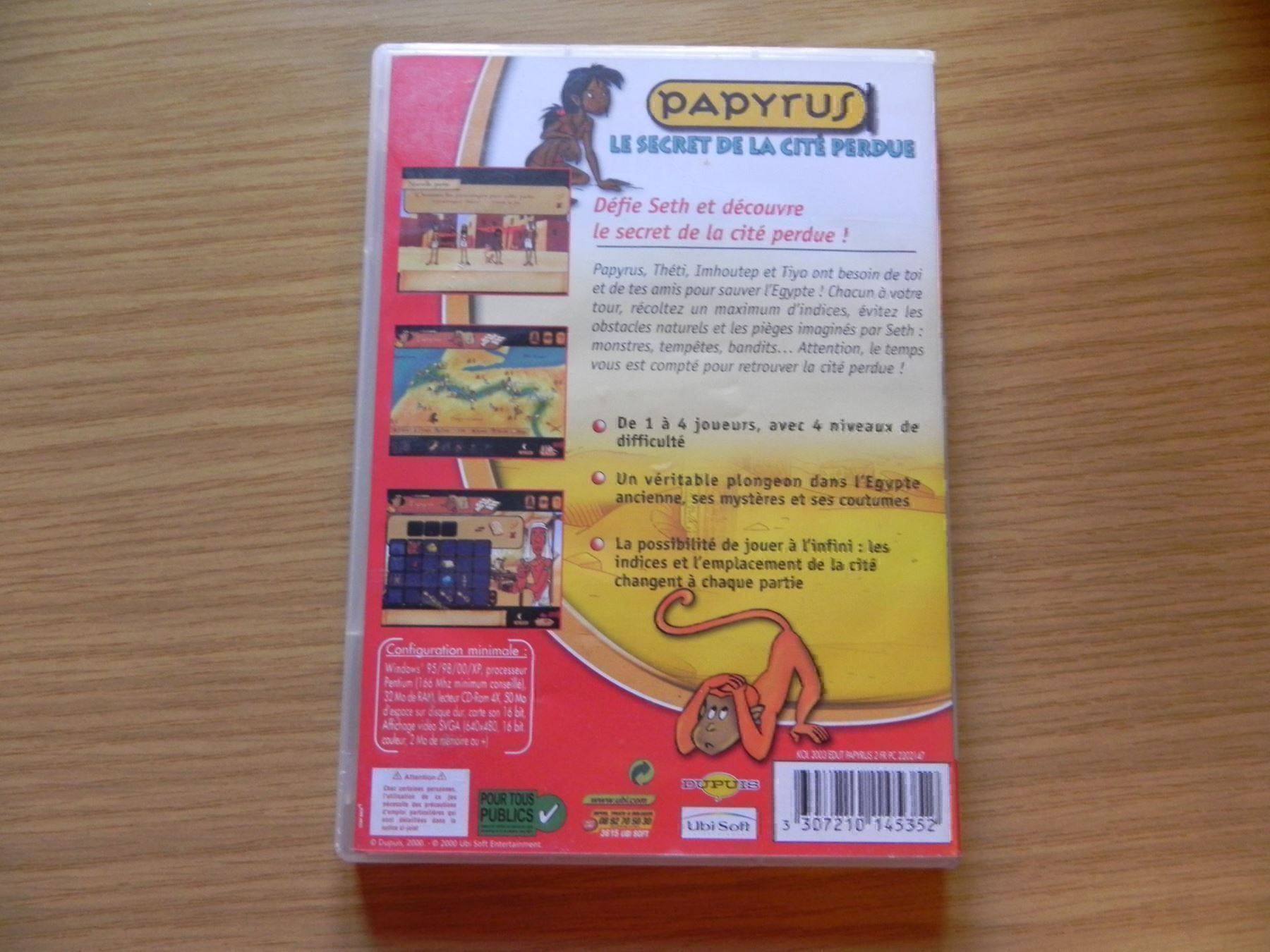 Giochi: PC Jeu Papyrus Le Secret Cité Perdue Ubisoft Junior Vinta... – Usato da La Chaux-de-Fonds venduto da Marteaux 1