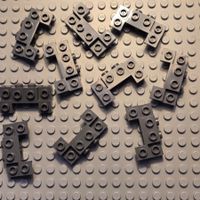 Lego 10x Stein modifiziert (14520) dunkelgrau