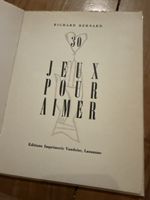 Livre 30 jeux pour aimer - Richard Bernard - 1956 charmant