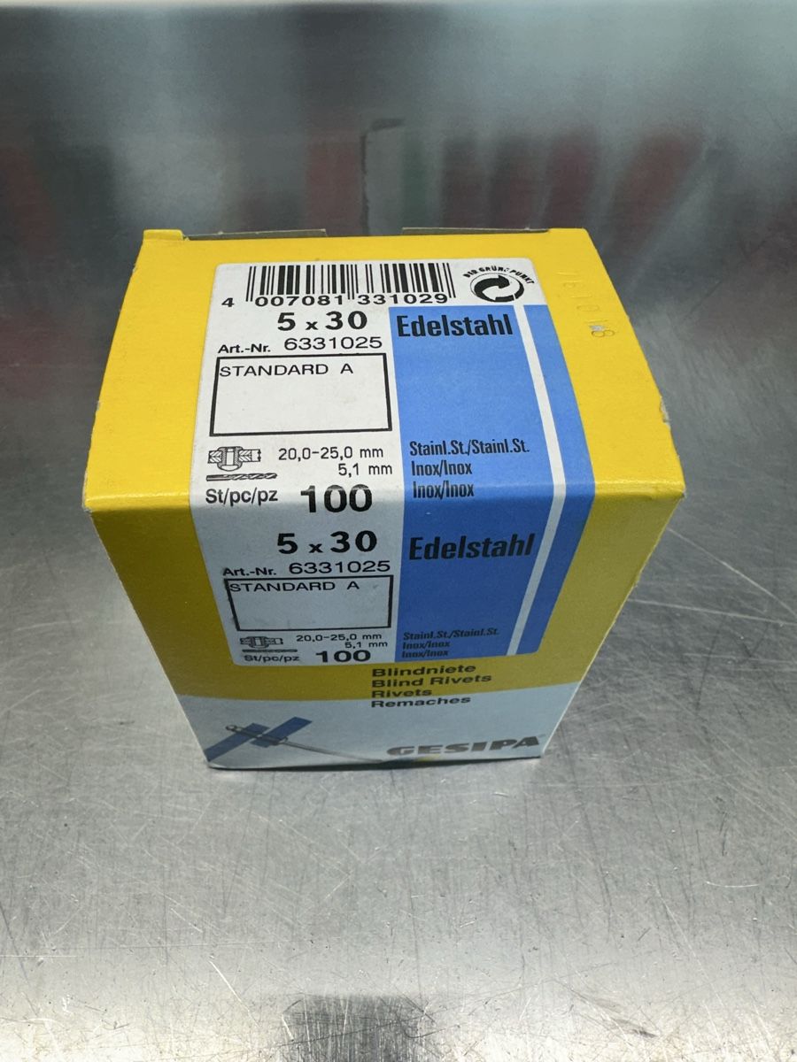 Gesipa Tutti gli attrezzi: Gesipa Blindnieten Edelstahl 5x30mm – Nuovo (secondo la descrizione) da Schwende venduto da weesli