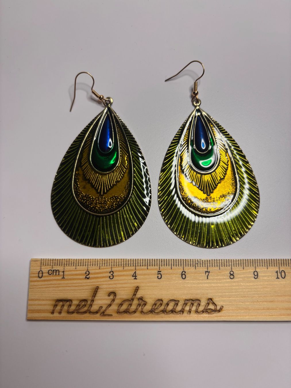 Orecchini pendenti & Orecchini a lobo: Boucles d’oreilles paon plaquées or – Nuovo (secondo la descrizione) da Lausanne venduto da mel2dreams 2