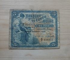 Belgisch-Kongo ++ 5 Francs 1947 - selten