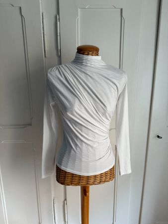 Langarmshirt weiss asymmetrisch 34