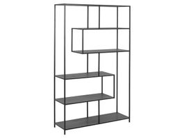 AC Design Regal Seaford 114x35x185 cm Schwarz Bücherregal