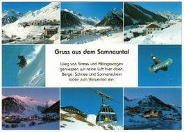 Samnaun - 8 Bild AK