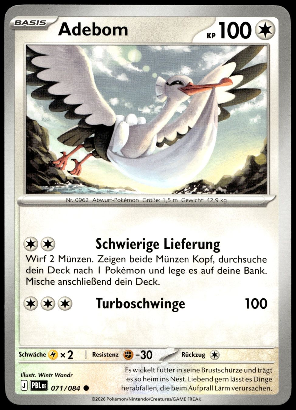Pokémon Sammelbilder & Trading cards: Adebom (PBL DE 071/084) – Gebraucht aus Affoltern am Albis von Chiesa_5