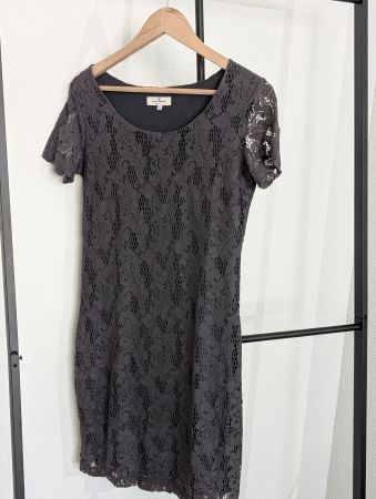 Spitzenkleid, grau, Gr. 36, TOM TAILOR