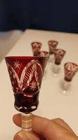 6 geschliffene Kristalllikörgläser