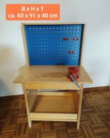 Ikea Kinder Werkbank aus Holz mit Schraubstock
