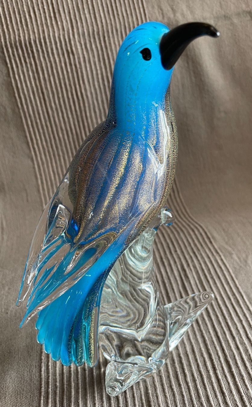 Murano Figuren: Eisvogel Glas von Murano blau gold – Neu (gemäss Beschreibung) aus Bern von Chraebu2 7