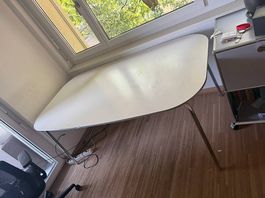 Esstisch oval, weiss, 180×100, Chromgestell (IKEA GIDEA)