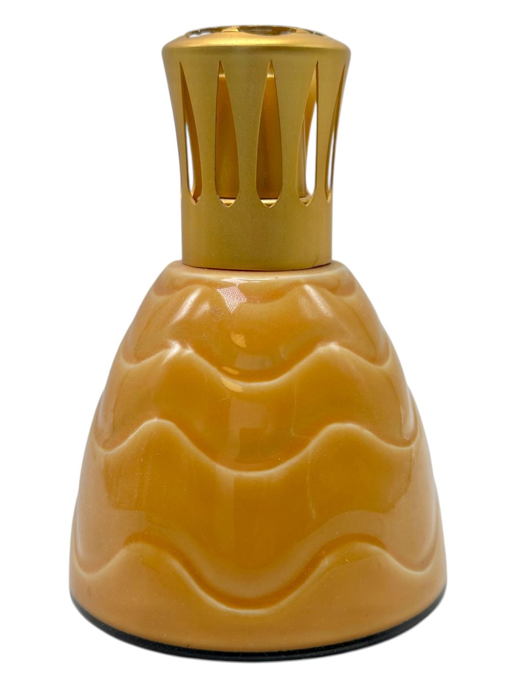 Maison Berger Duftöldiffusoren: Lampe Berger Majolique "vagues" de couleur moutarde – Gebraucht aus Morges von Novantica 5