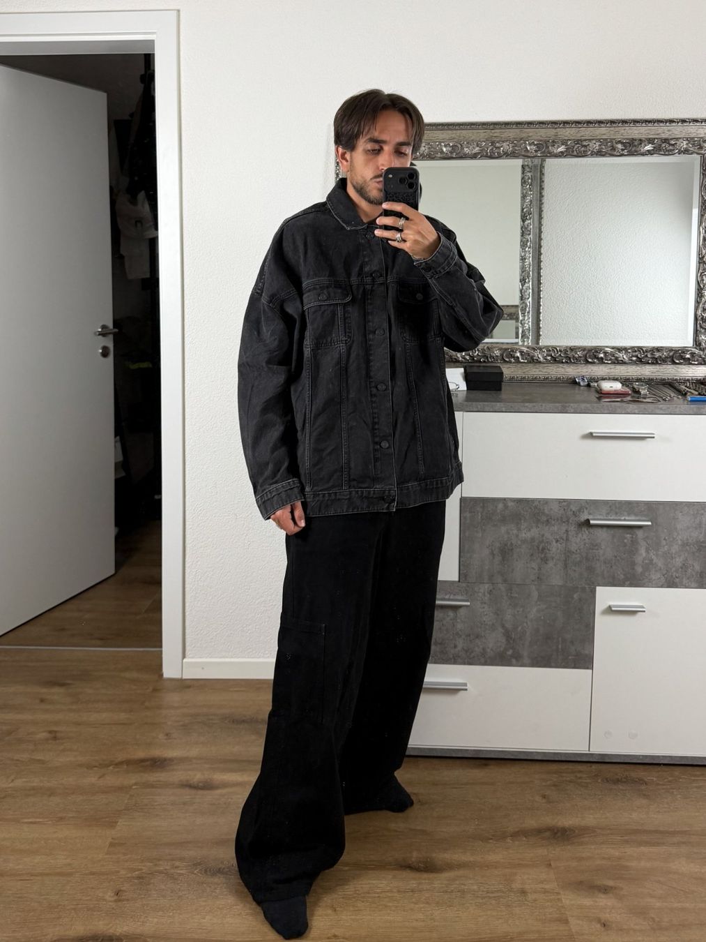 Asos Giacche: Asos Design Black Oversized Denim Jacket – Usato da Biel/Bienne venduto da sami0788480082 1