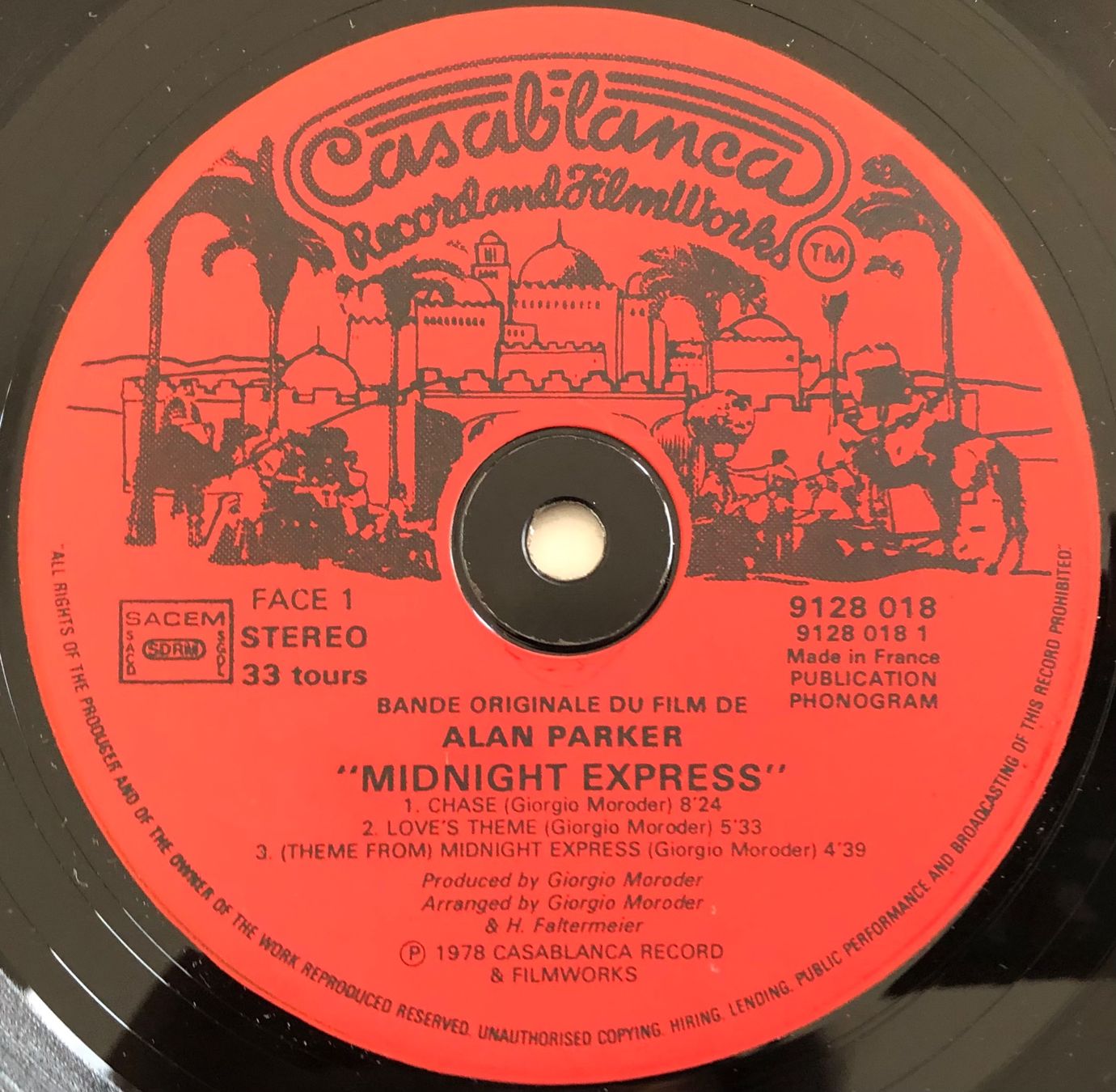 Dischi in vinile: MUSIQUE DE FILM / GIORGIO MORODER - MIDNIGHT EXPRESS – Usato da Poliez-Pittet venduto da Newtown-Records 2