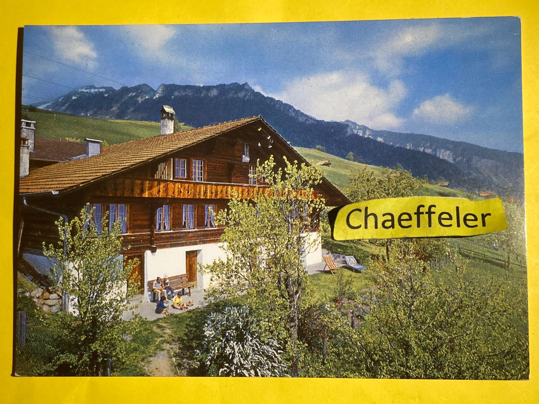 Cartoline postali: Langnauer Ferienheim Sigriswil – Usato da Zürich venduto da Chaeffeler
