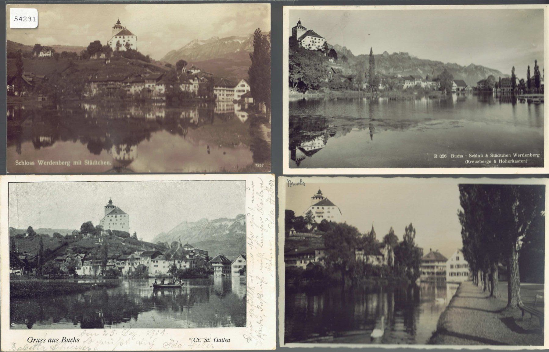 Cartoline postali: 4 AK - Buchs-Werdenberg – Usato da Ettingen venduto da Kartenplanet