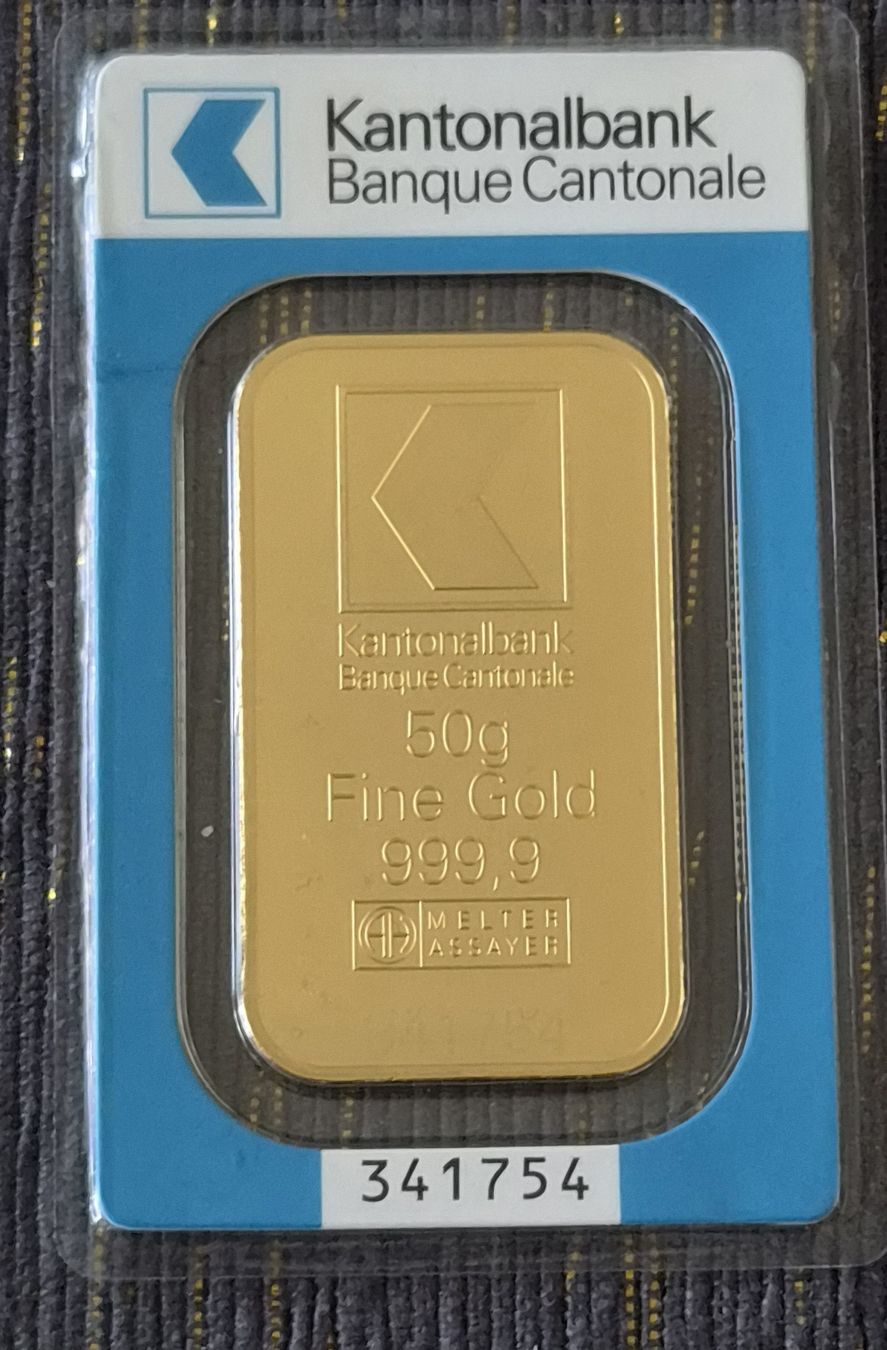 Métaux précieux: 50g Goldbarren Kantonalbank – D'occasion à Bern par BullseyeCH 1