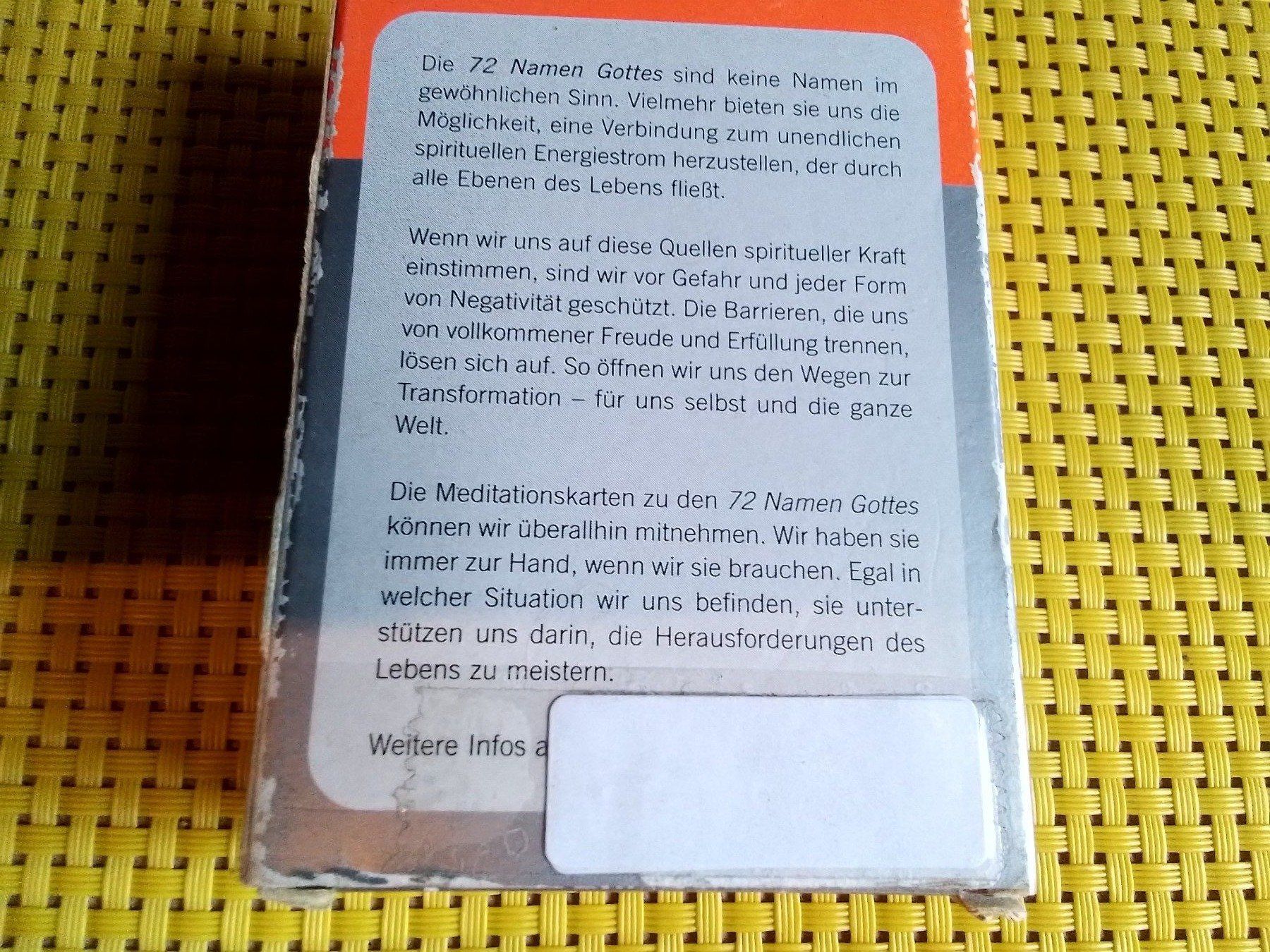 Cartoline: GOTT - Meditationskarten – Usato da Rebstein venduto da Buchsi03 1