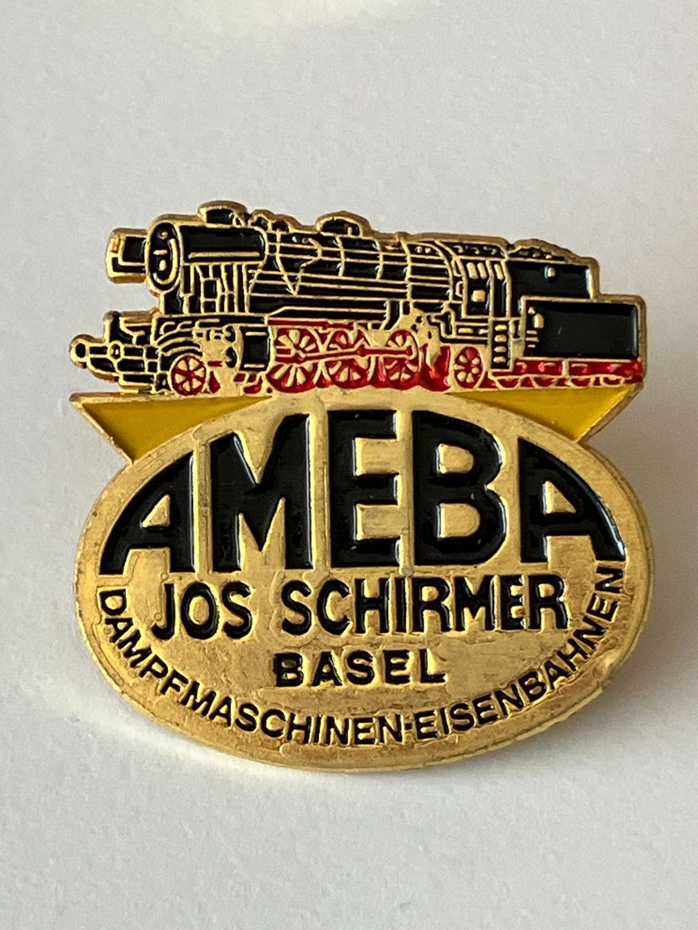 Placchette & Badge: 1 Pin AMEBA Jos. Schirmer Basel Dampflok – Usato da Basel venduto da djwwpp