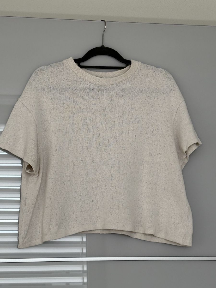 Mango T-Shirts: MANGO, Casual Shirt, Beige, Gr. L – Neu (gemäss Beschreibung) aus Basel von sel_g