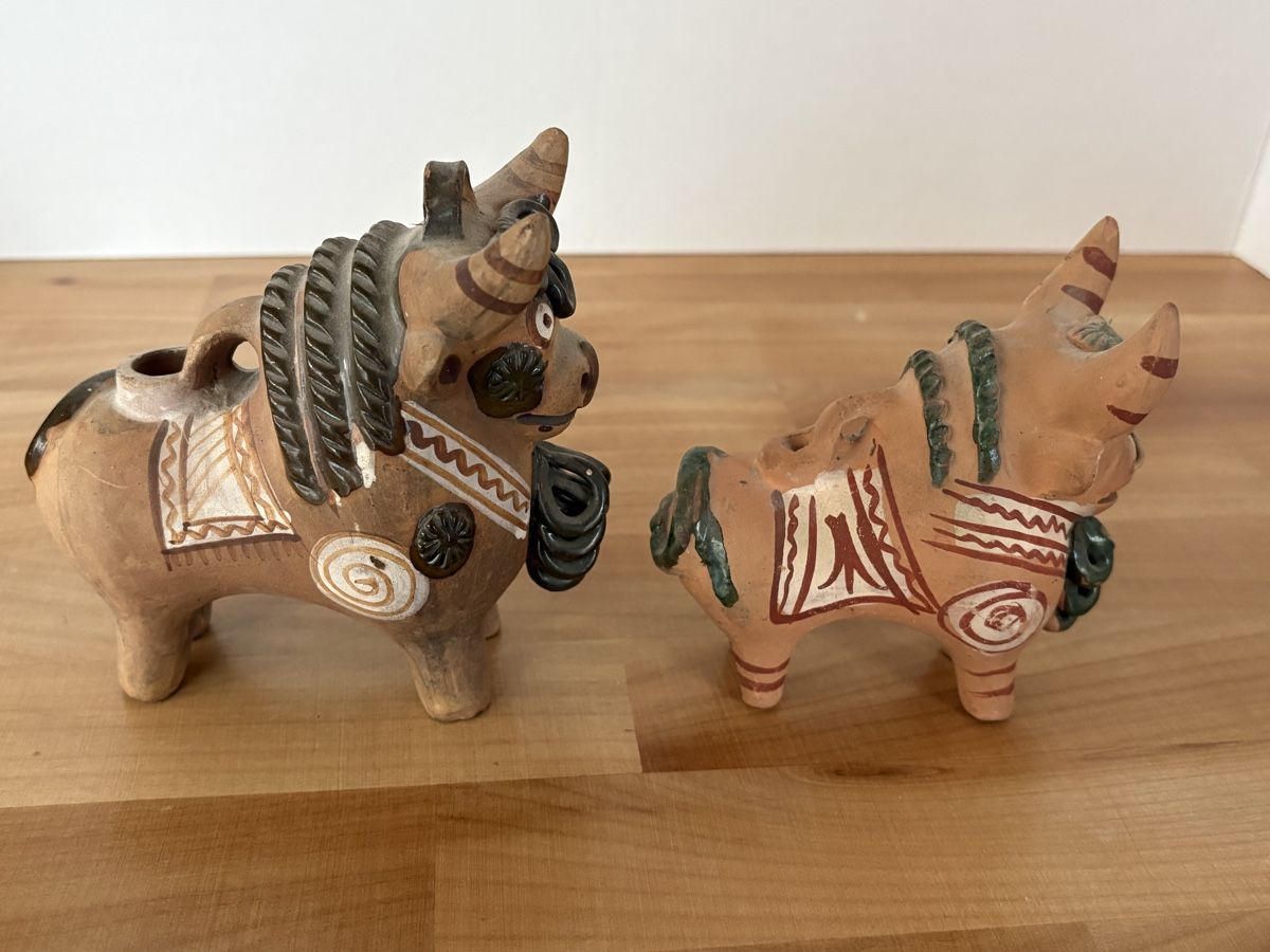 Statuette: Kuh & Stier Figur aus Ton – Usato da Rümlang venduto da SchumBru10 3