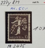 F107) 237y RM, Rollenmarke mit Nummer Eckstempel Kt. 50.-