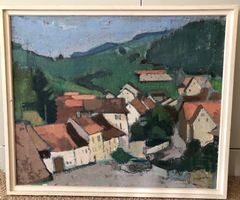 Ölgemälde von Karl Moor (1904-1991), Buus/BL