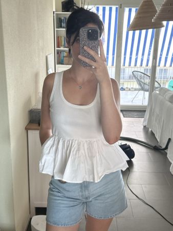 Damen Top Zara weiss Grösse M guter Zustand