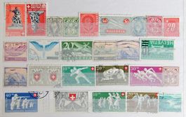 Lot de timbres oblitérés, principalement PRO PATRIA