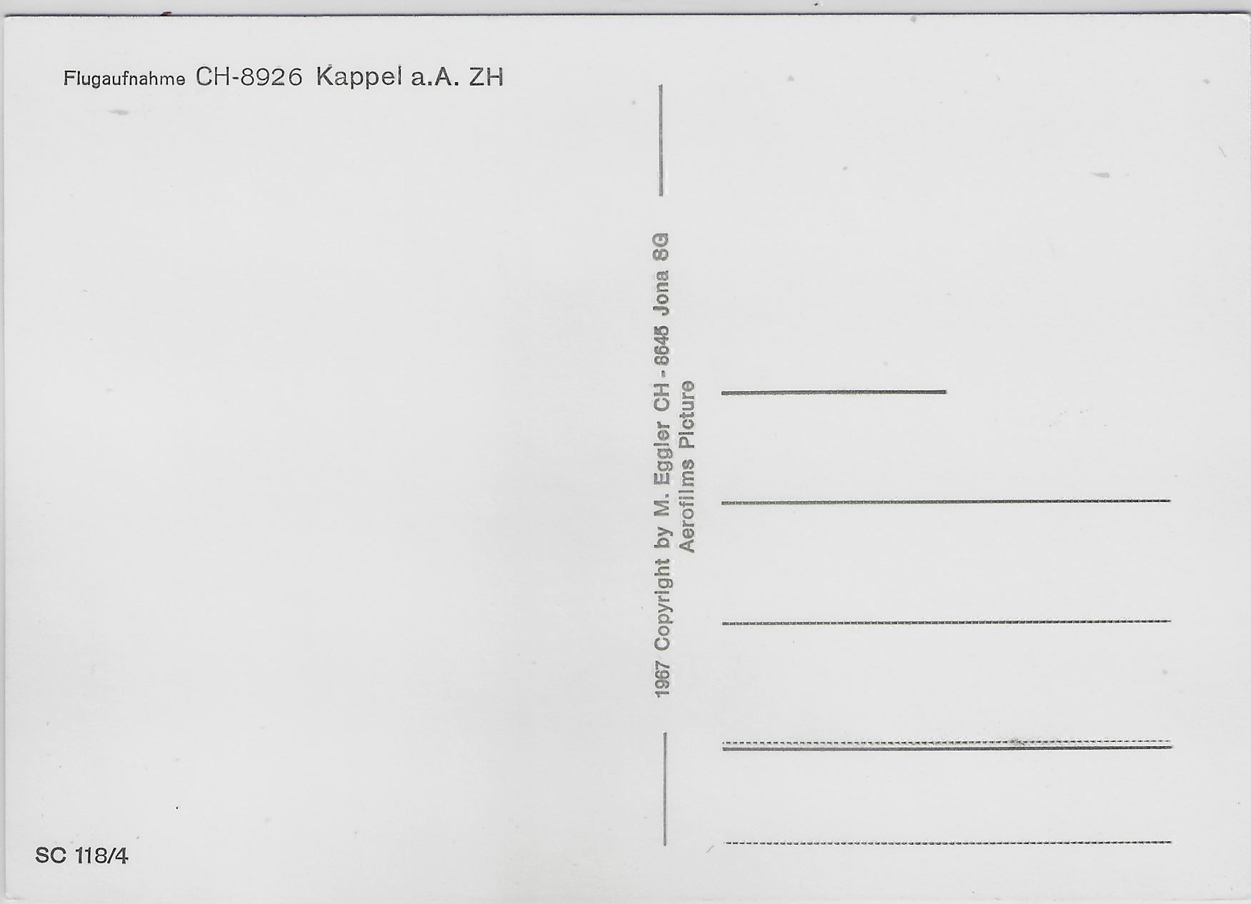 Ansichtskarten: Flugaufnahme Kappel a.A. ZH – Antik aus Ettingen von Kartenplanet 1