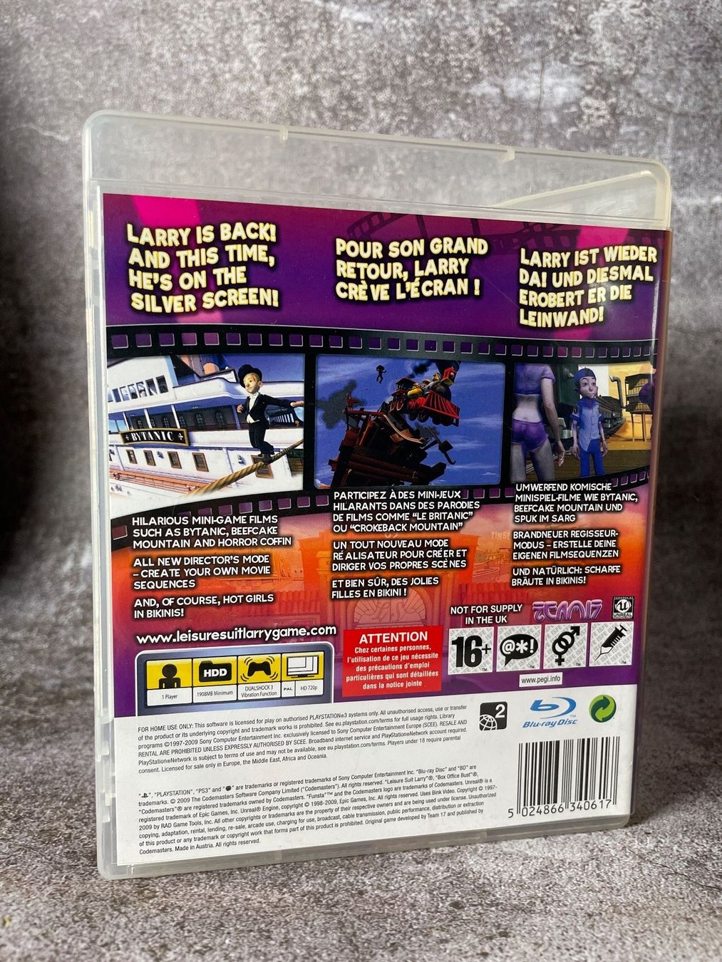 Spiele: Leisure Suit Larry: Box Office Bust [PS3] – Gebraucht aus Niederwil SO von BlueSonic 1